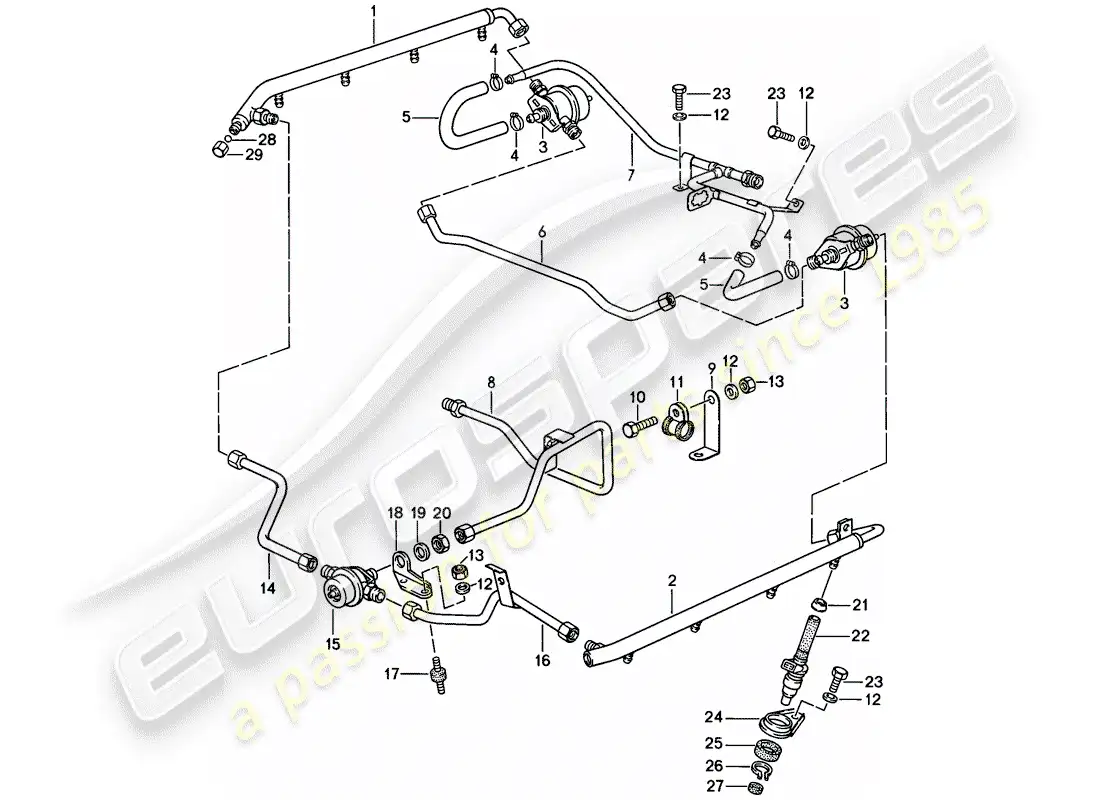 porsche 1985 (928) lh-jetronic - 3 - d - mj 1984>> diagrama de piezas