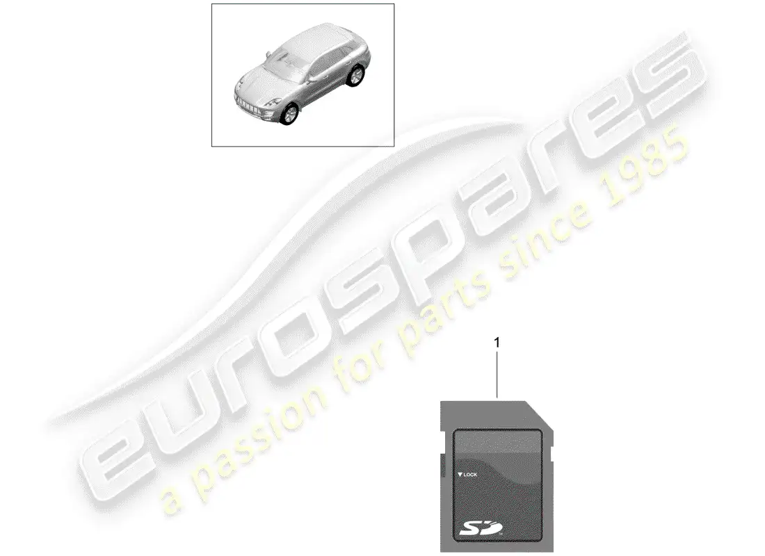 porsche 2015 (macan) tarjeta de memoria sd para actualizar diagrama de piezas