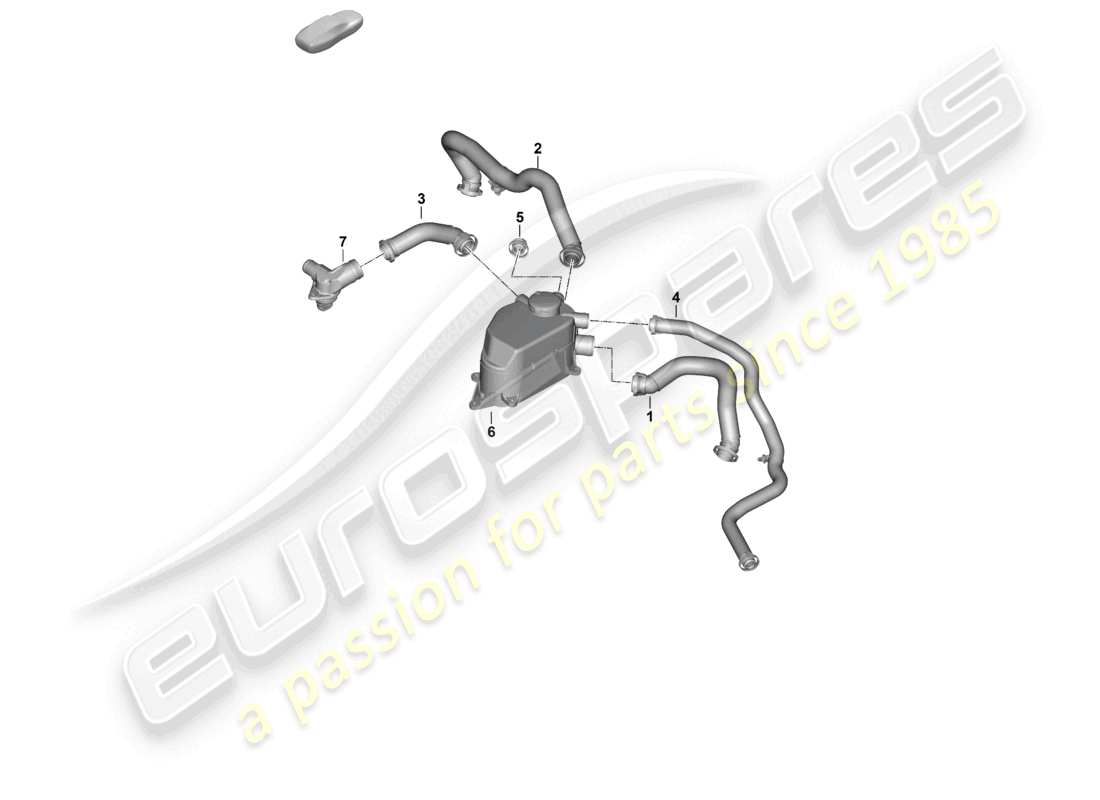 porsche 2024 (992-2) diagrama de piezas de la línea de ventilación del cárter