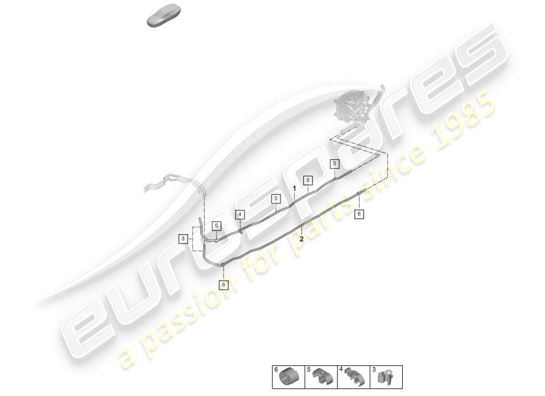 porsche 2025 (panamera 976) sistema de calefacción y aire acondicionado delantero para vehículos con propulsión híbrida diagrama de piezas de los bajos