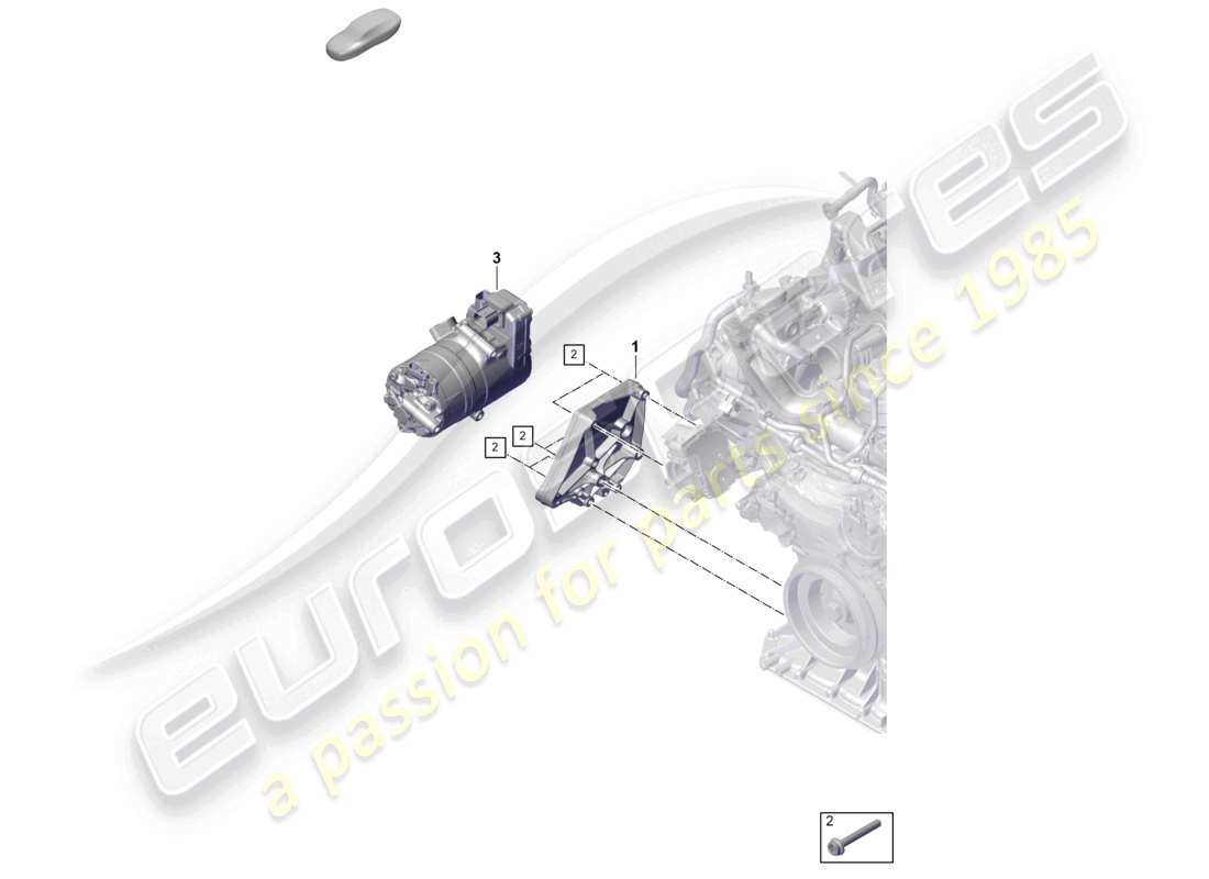 porsche 2025 (cayenne e3 pa) sujetadores de correa poly-v diagrama de piezas