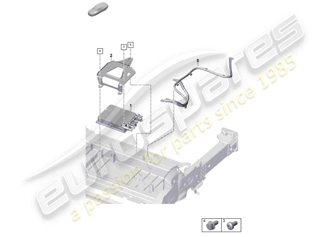 porsche 2025 (panamera 976) electrónica de potencia y control - diagrama de piezas para accionamiento eléctrico