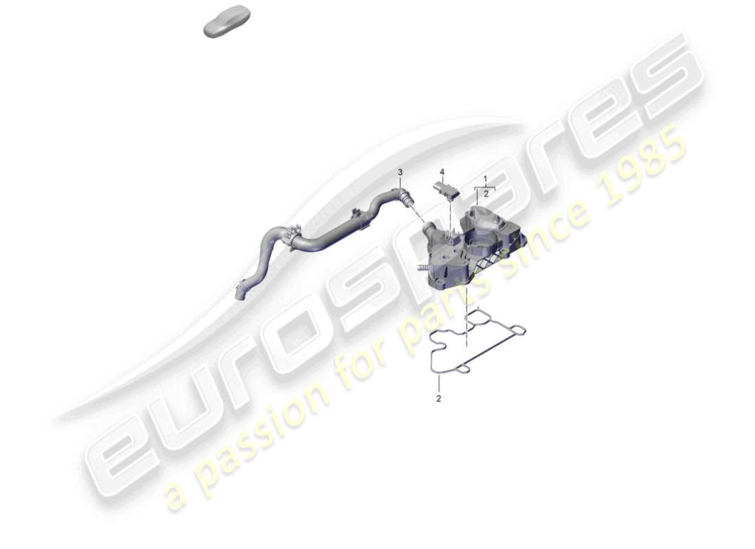 porsche 2025 (cayenne e3 pa) diagrama de piezas del separador de aceite del bloque de cilindros