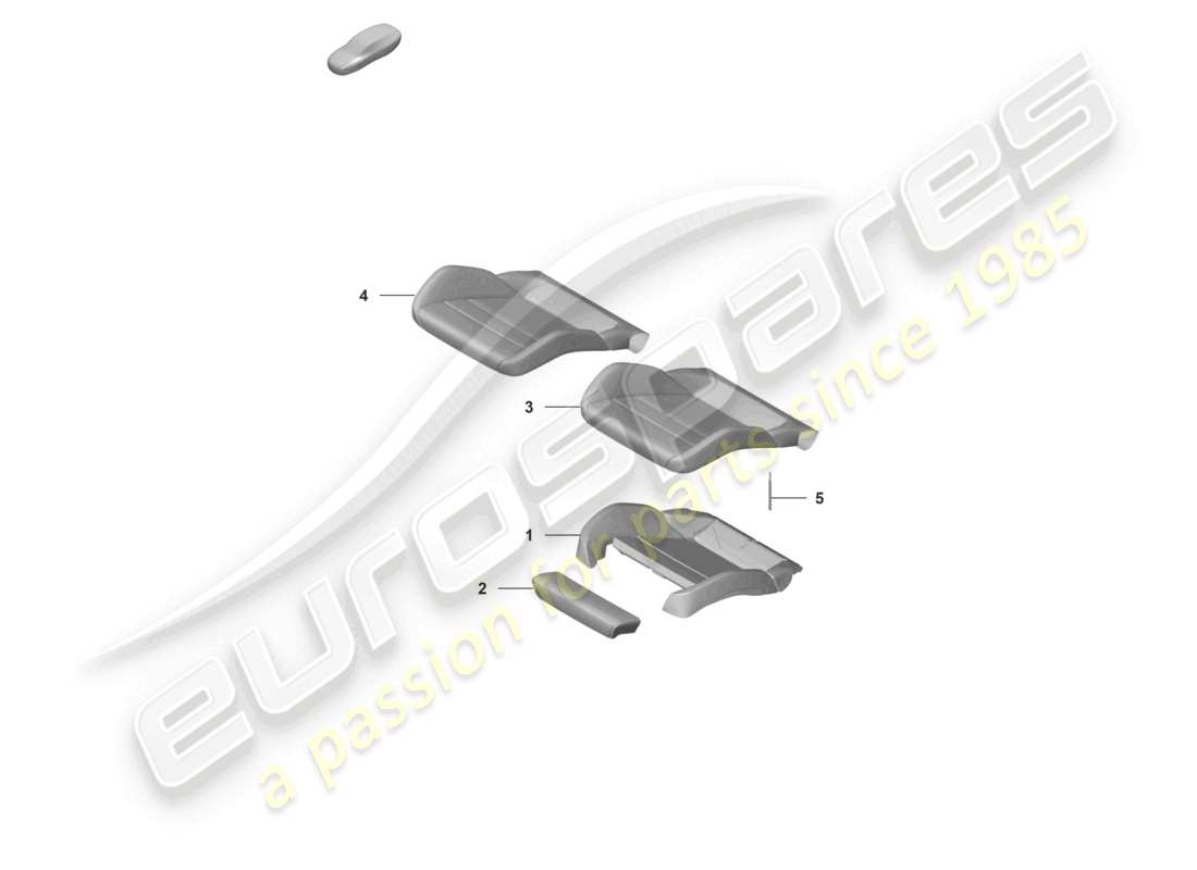 porsche 2021 (992-1 gt3/rs/st) pieza de espuma funda de asiento asiento deportivo plus para modelos con asientos regulables eléctricamente 18-way diagrama de piezas