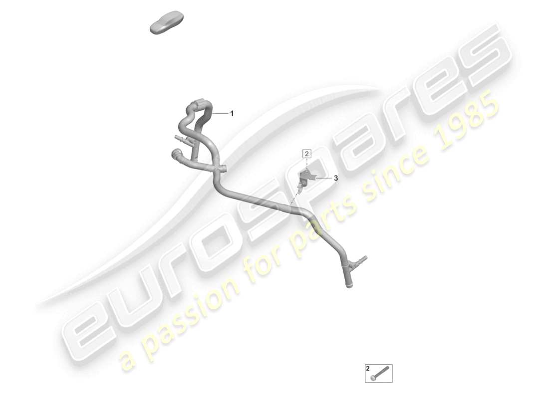 porsche 2025 (992-2 gt3/rs/st) diagrama de piezas de la línea de ventilación del cárter