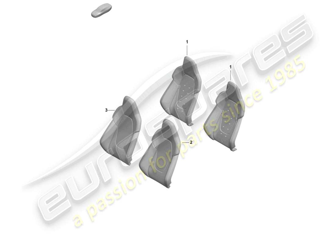 porsche 2021 (992-1 gt3/rs/st) parte de espuma funda de respaldo asiento deportivo diagrama de piezas plus