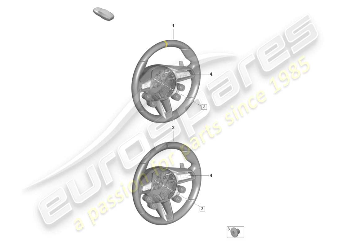 porsche 2024 (992-2 gt3/rs/st) volante multifunción gt3 rs - pdk - diagrama de piezas