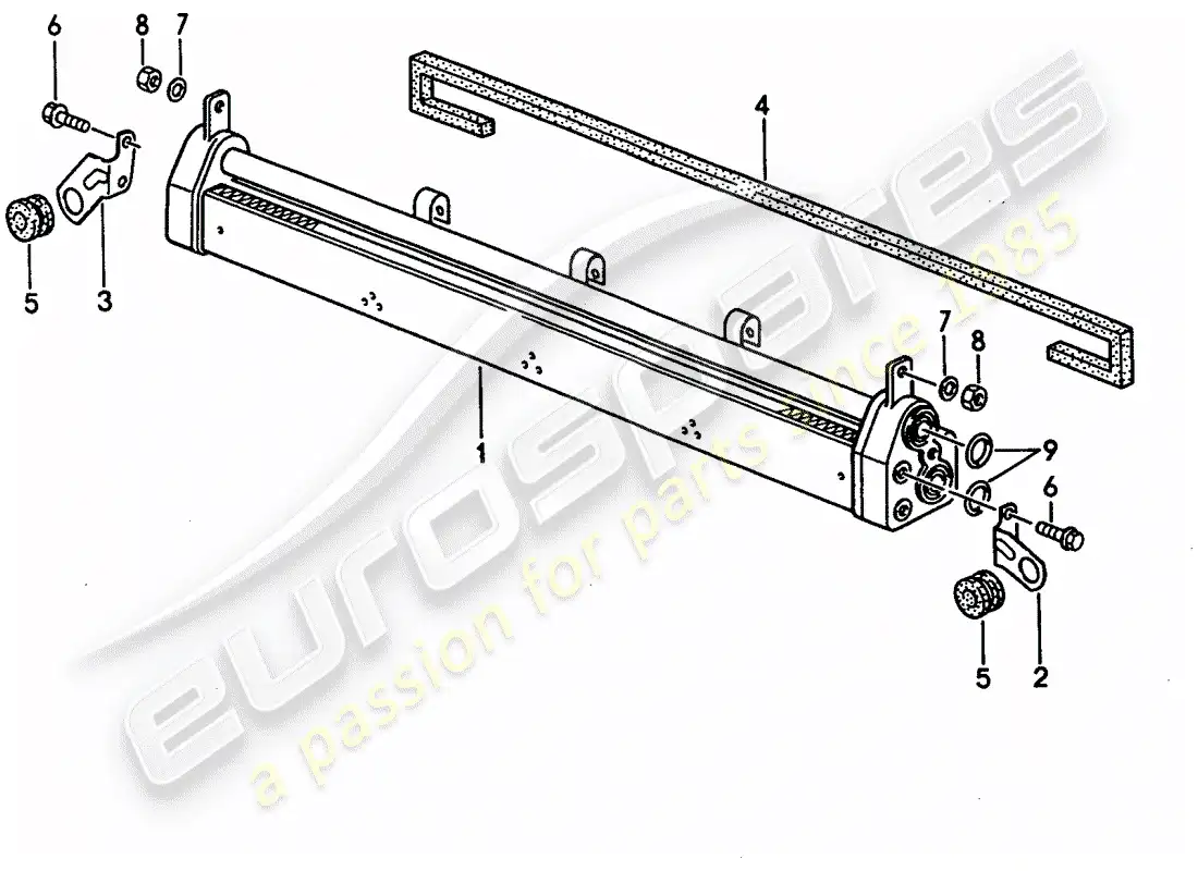 porsche 1994 (928) enfriamiento del aceite del motor diagrama de piezas