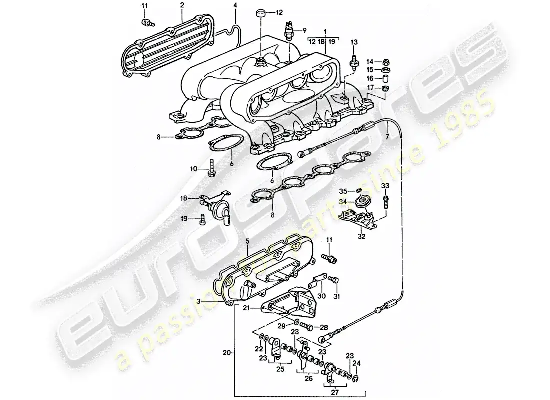 porsche 1992 (928) lh-jetronic - 2 diagrama de piezas