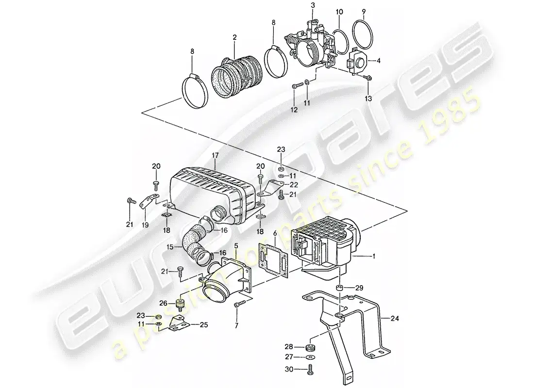 porsche 1990 (944) l-jetronic - 1 diagrama de piezas