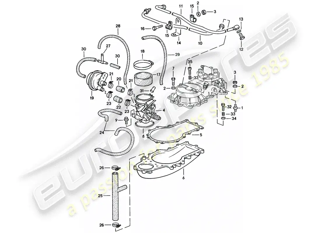 porsche 1985 (928) k-jetronic - 2 - d - mj 1983>> - mj 1983 diagrama de piezas