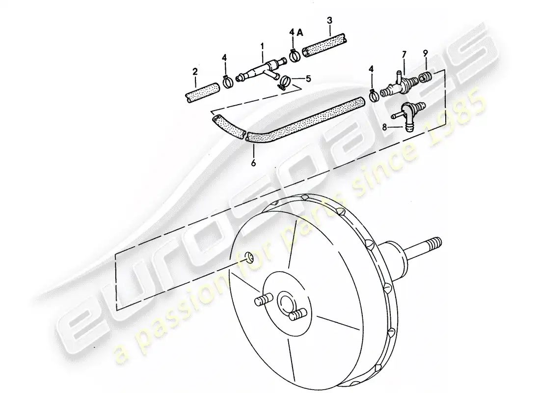 porsche 1994 (928) bomba de succión diagrama de piezas