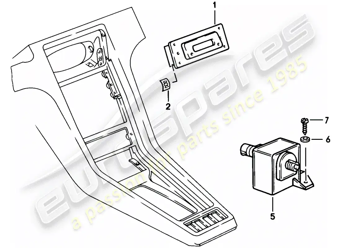 porsche 1984 (928) reloj diagrama de piezas