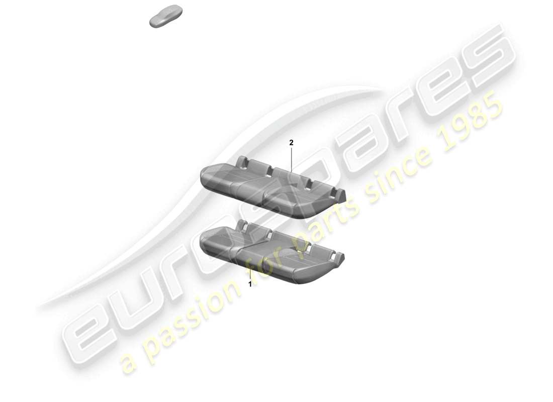 porsche 2026 (macan-e) pieza de espuma asiento trasero funda de asiento diagrama de piezas