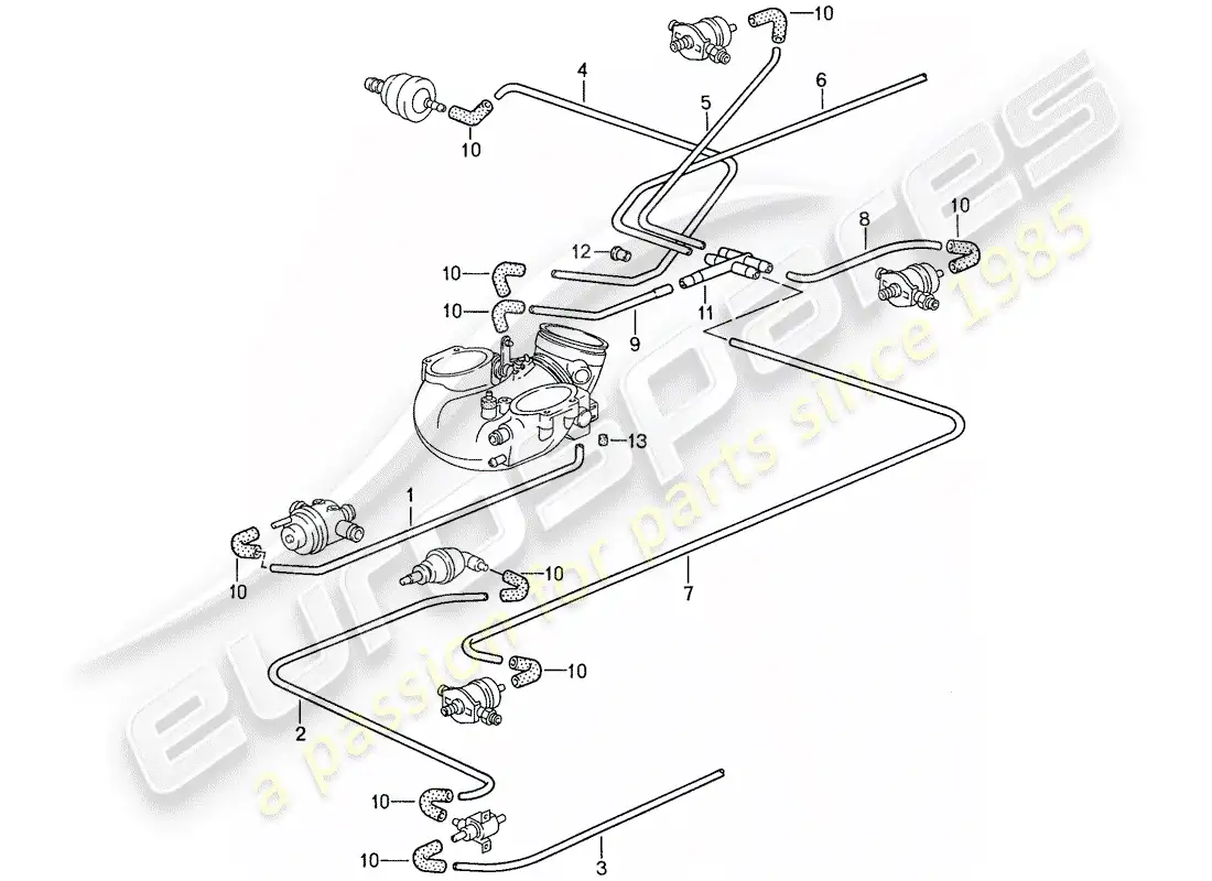 porsche 1987 (928) lh-jetronic - 3 diagrama de piezas