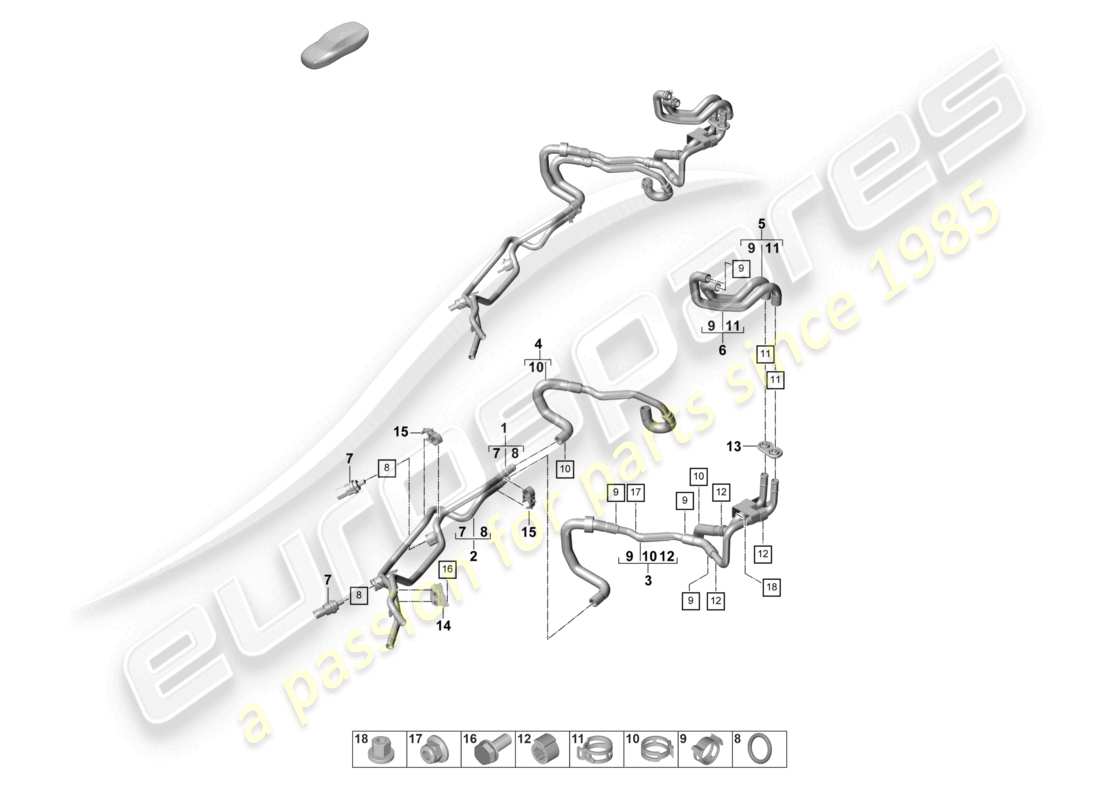 porsche 2022 (panamera 971-2) sistema de calefacción y aire acondicionado para vehículos con propulsión híbrida batería sistema de refrigeración diagrama de piezas