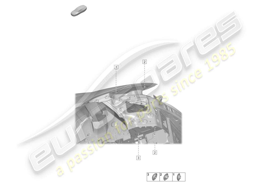 porsche 2021 (taycan 9j1-1) diagrama de piezas de la luz trasera del panel transversal izquierdo y derecho