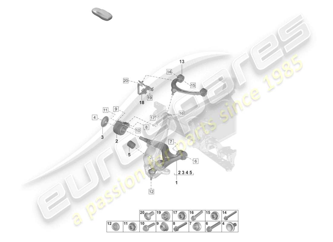 porsche 2022 (taycan 9j1-1) espoleta diagrama de piezas