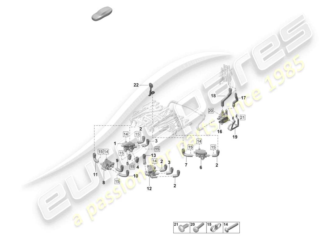 porsche 2021 (taycan 9j1-1) electroválvula para circuito de refrigerante d - mj 2021>> diagrama de piezas