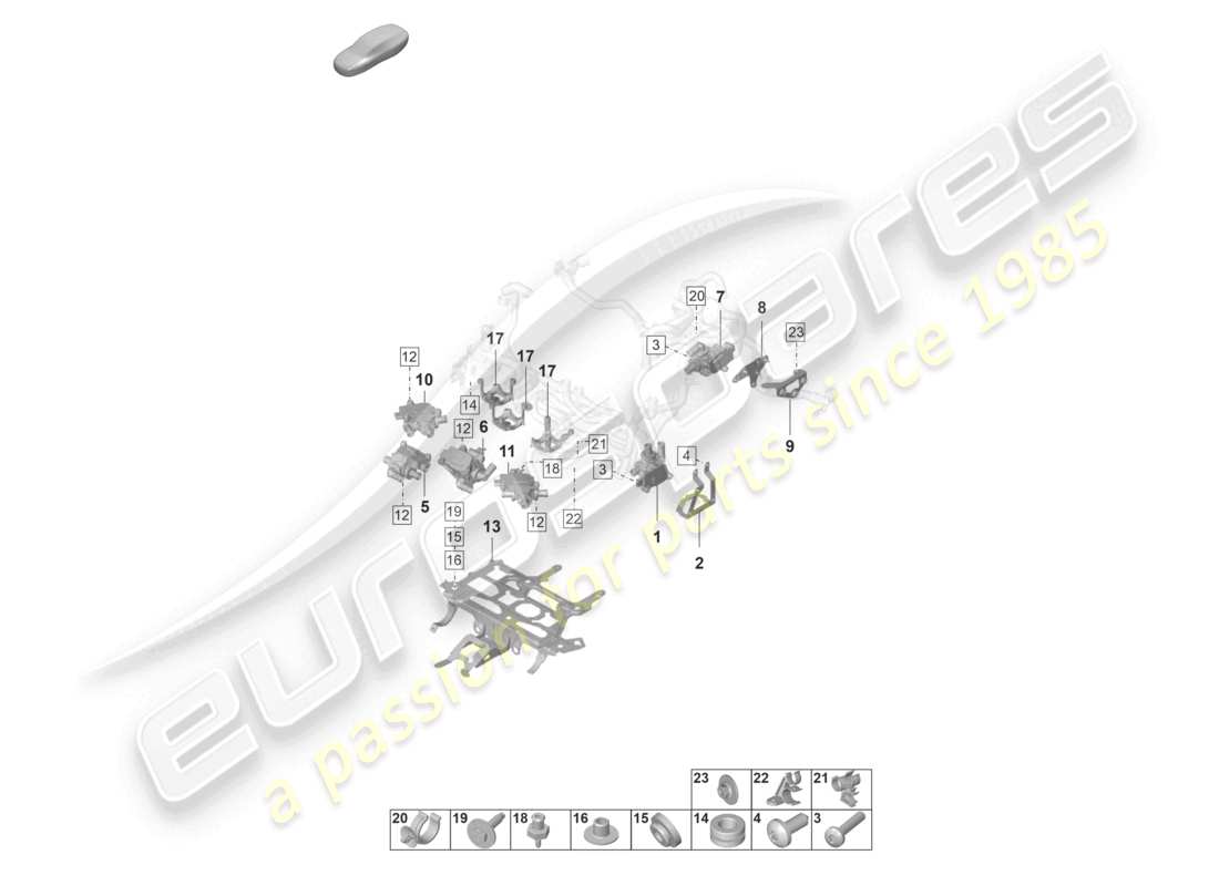 porsche 2021 (taycan 9j1-1) electroválvula para circuito de refrigerante d >>- mj 2020 diagrama de piezas