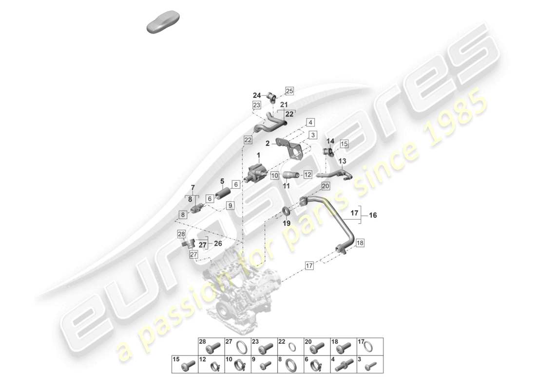porsche 2022 (panamera 971-2) diagrama de piezas del sistema de refrigeración por refrigerante 2