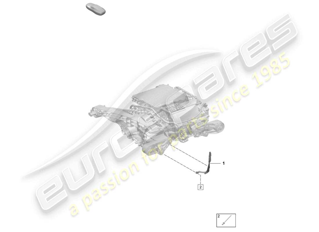 porsche 2025 (macan-e) diagrama de piezas del eje trasero del motor de tracción eléctrica del macan turbo