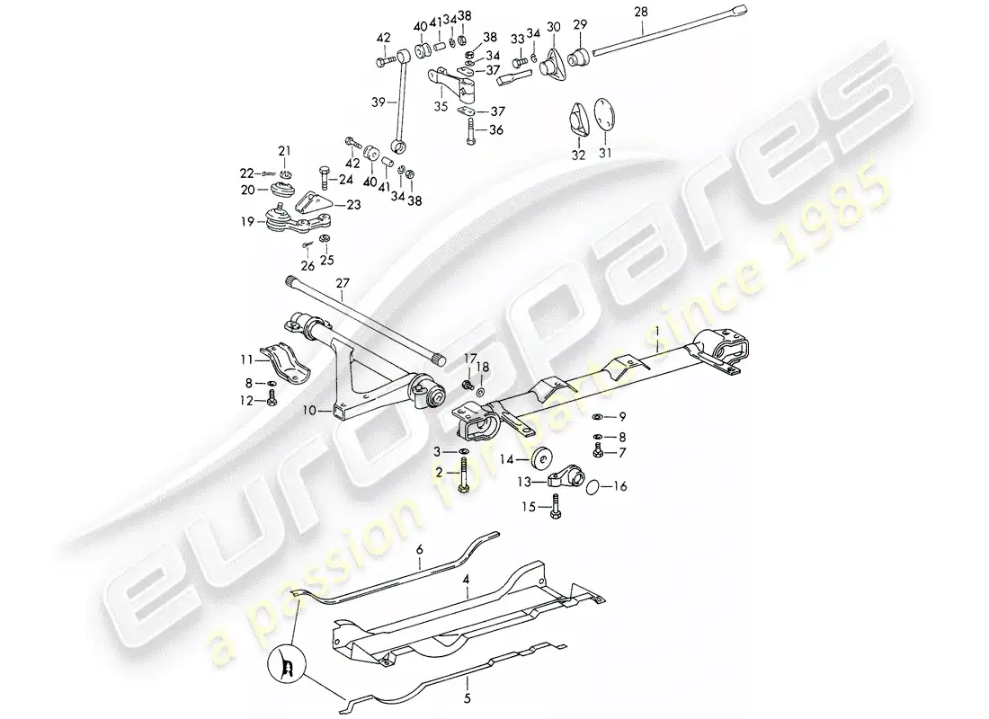 porsche 1967 (911/912) eje delantero - estabilizador - - d - mj 1968>> - mj 1968 diagrama de piezas