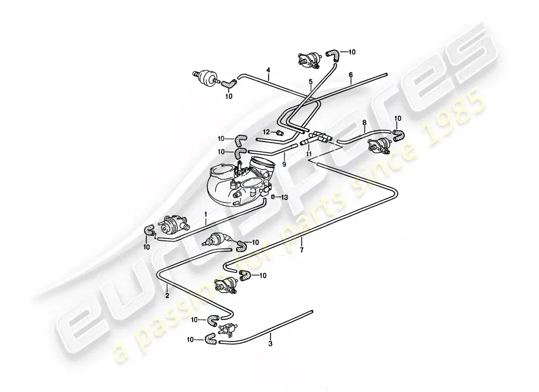 porsche 1992 (928) lh-jetronic - 3 diagrama de piezas