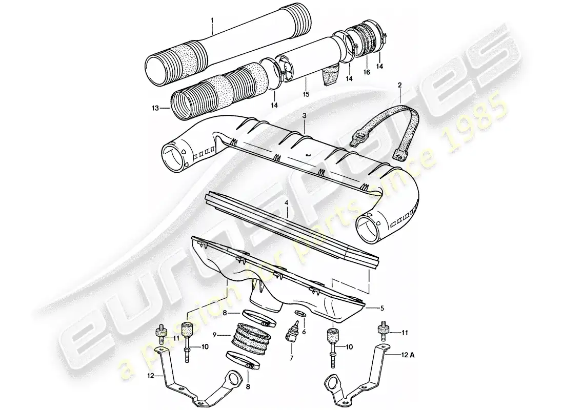 porsche 1985 (928) filtro de aire - lh-jetronic - d - mj 1984>> diagrama de piezas