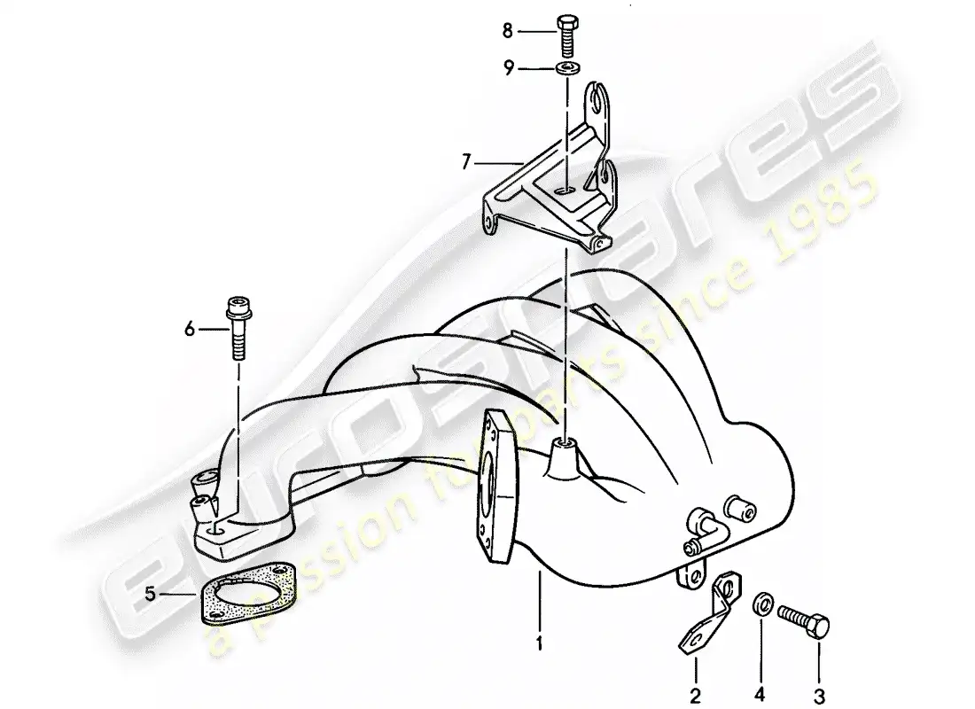 porsche 1988 (944) l-jetronic - 3 diagrama de piezas