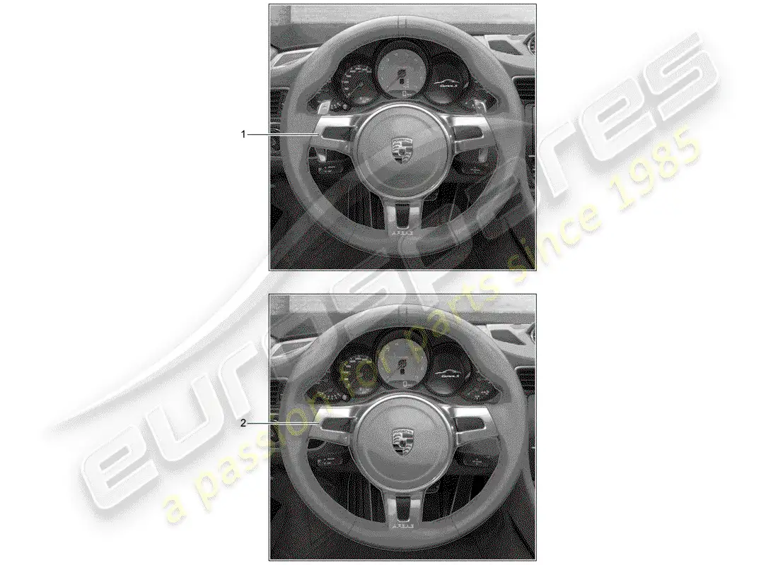 porsche 2013 (tequipment 98x/99x) volante diagrama de piezas
