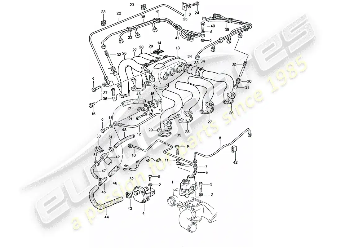 porsche 1985 (928) k-jetronic - 3 - d - mj 1983>> - mj 1983 diagrama de piezas
