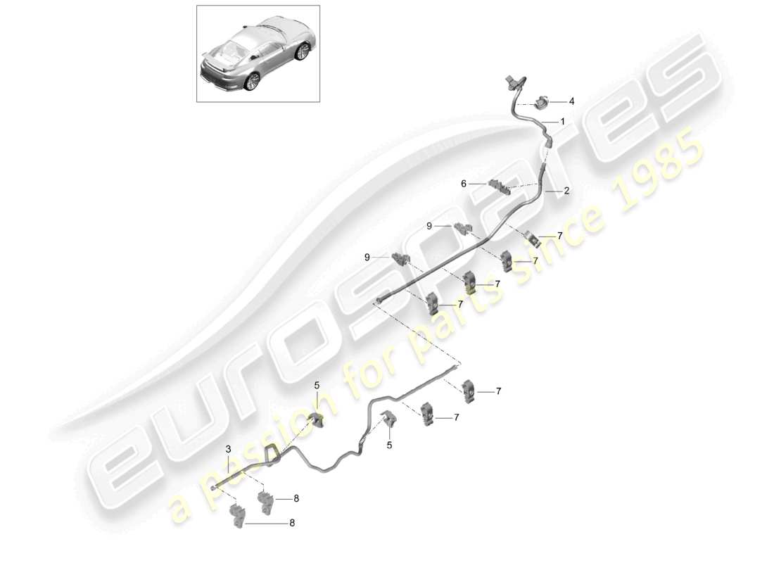 porsche 2021 (991-2 r/gt3/rs) línea de vacío d >>- mj 2017 diagrama de piezas