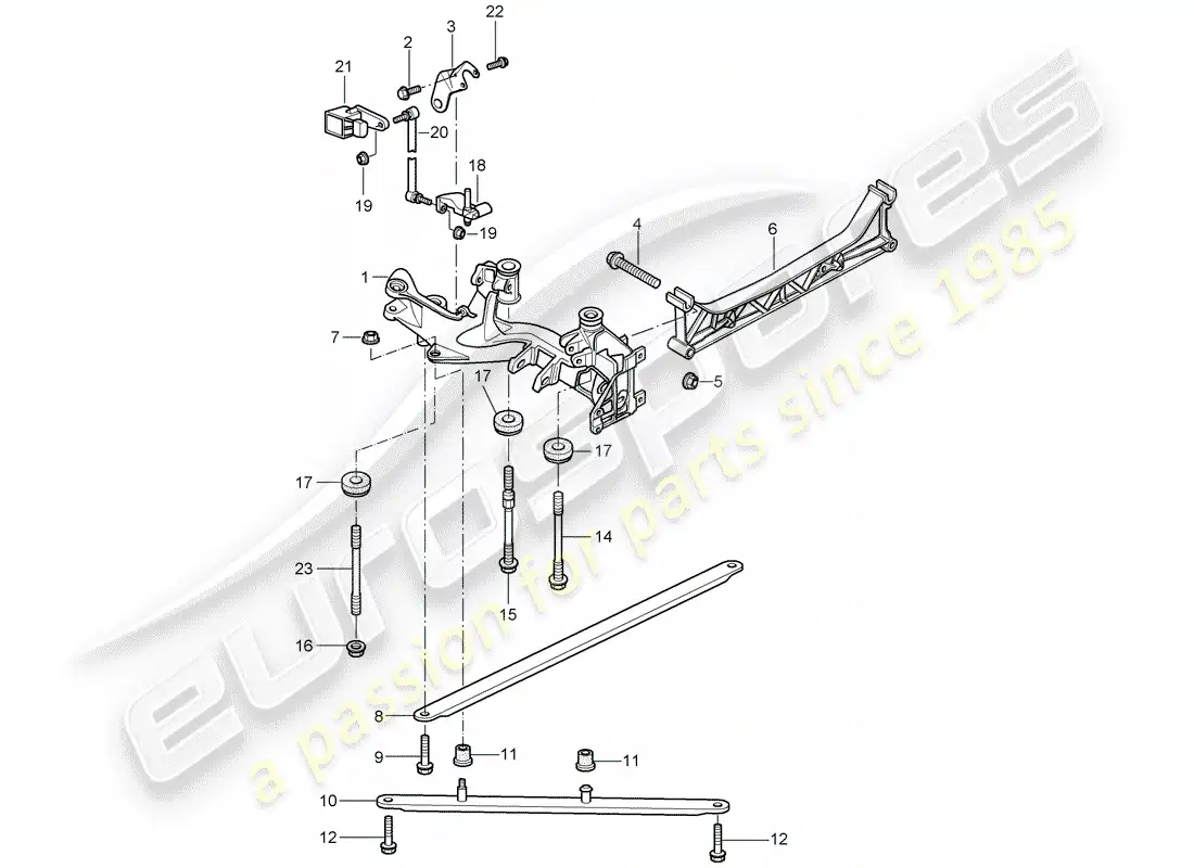 porsche 2008 (997-1 turbo / gt2) diagrama de piezas del eje trasero