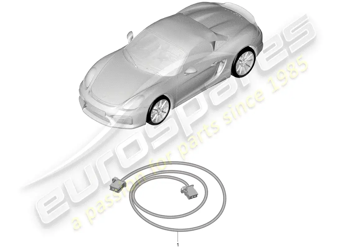 porsche 2016 (981 boxster spyder) cableando arneses diagrama de piezas