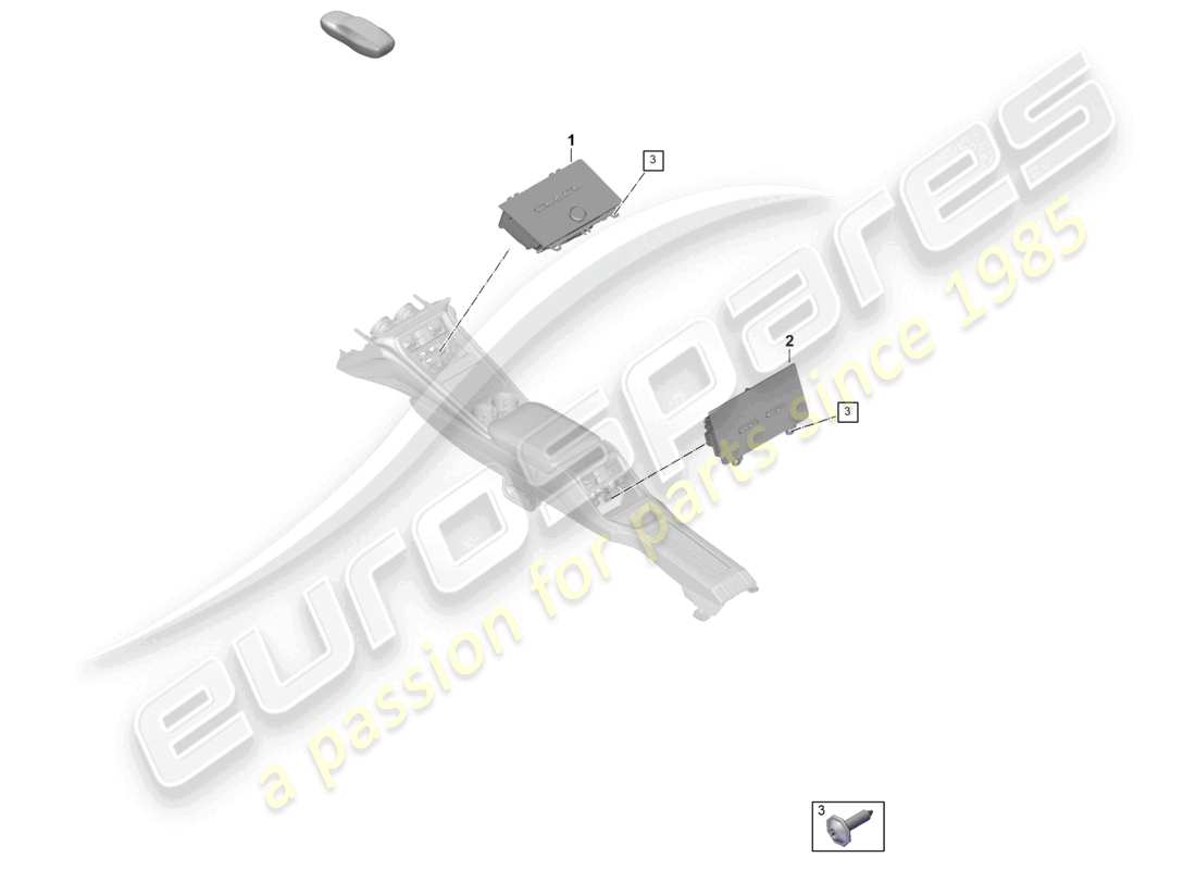 porsche 2024 (panamera 976) diagrama de piezas del panel de control del aire acondicionado