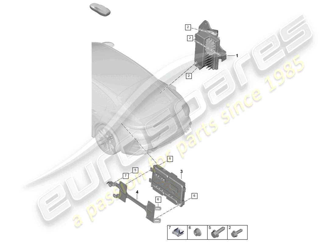 porsche 2026 (panamera 976) diagrama de piezas de amplificadores