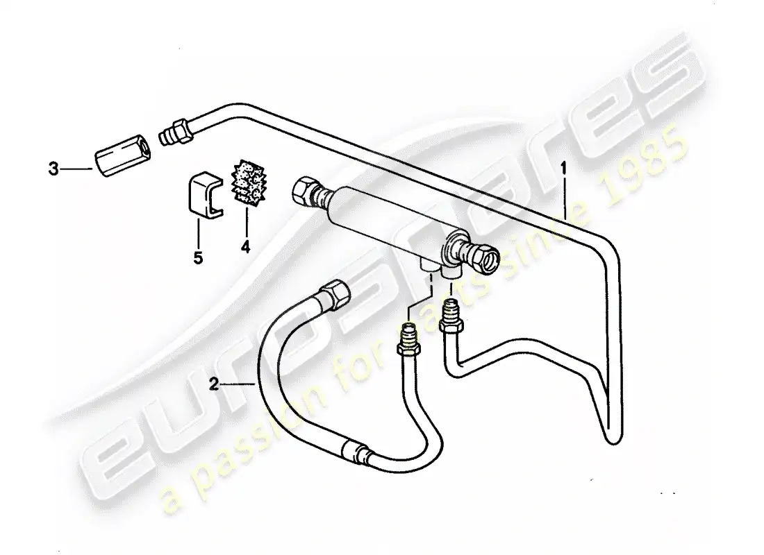 porsche 1992 (928) enfriamiento de combustible diagrama de piezas