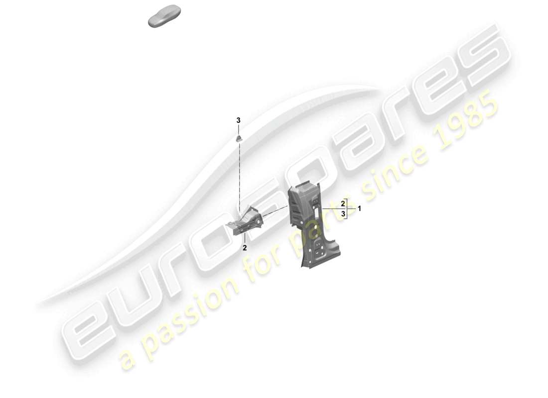 porsche 2024 (macan-e) diagrama de piezas del pilar a delantero