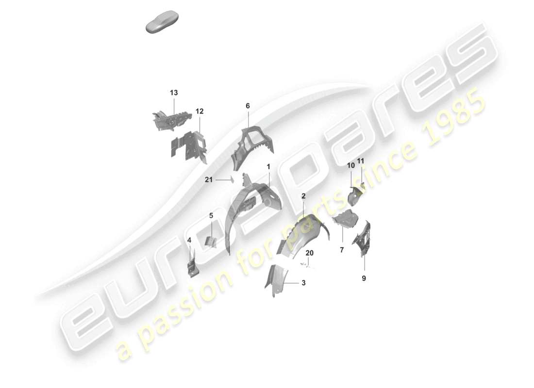 porsche 2023 (taycan 9j1-1) panel lateral, interior trasero diagrama de piezas