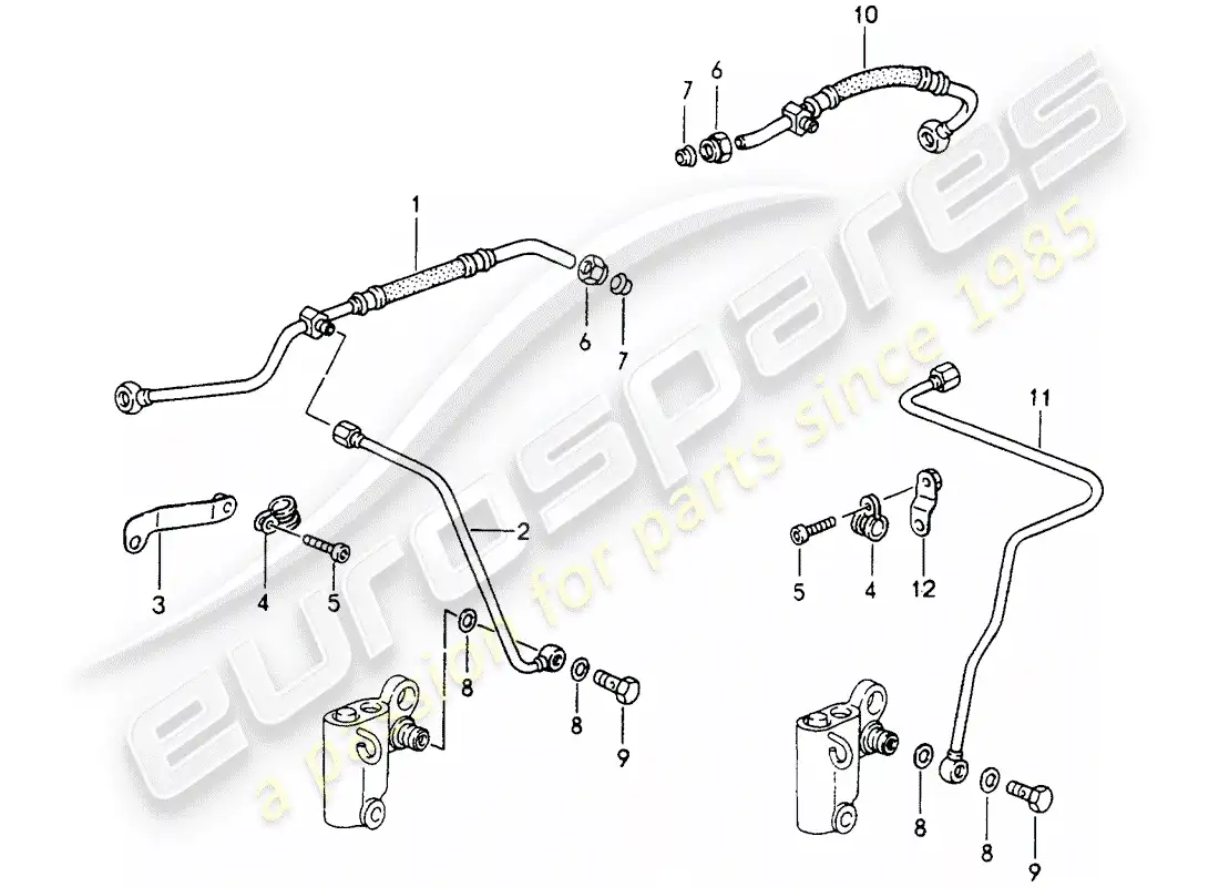 porsche 1990 (964) suministro de aceite - tensor - cadena diagrama de piezas