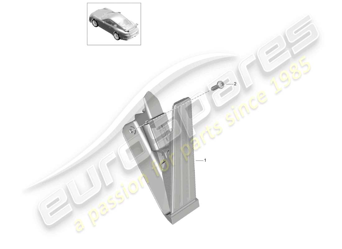 porsche 2021 (991-2 r/gt3/rs) control mecánico del acelerador y la palanca de freno d - mj 2018>> diagrama de piezas