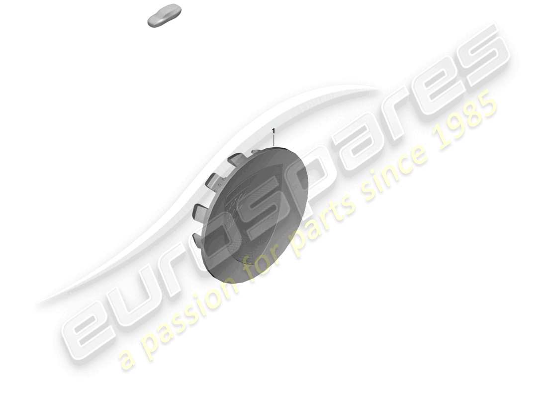 porsche 2025 (panamera 976) diagrama de piezas del emblema de color de la cresta del tapacubos porsche