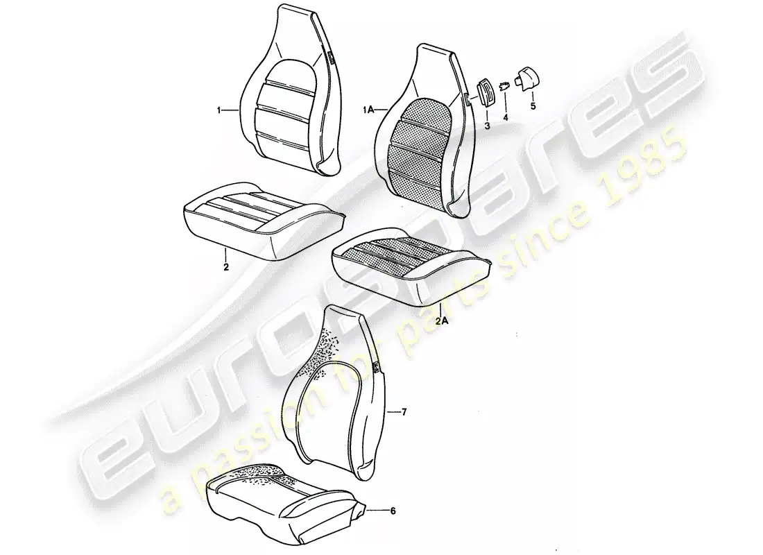 porsche 1992 (928) paño diagrama de piezas