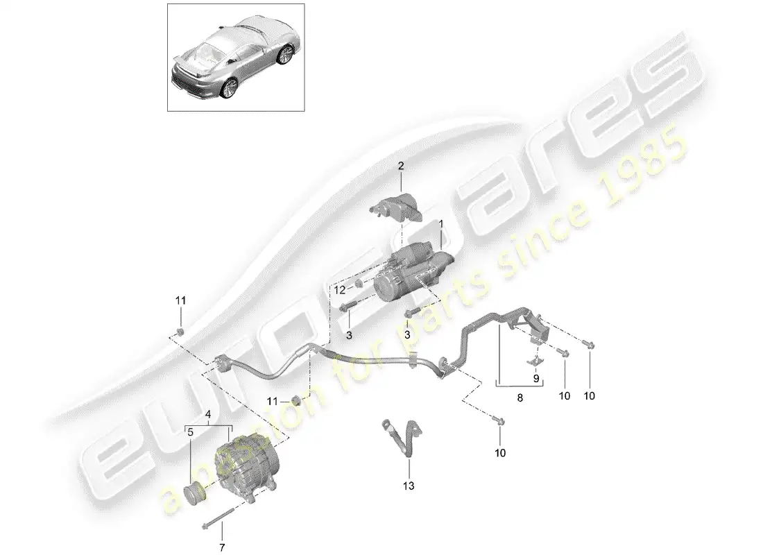 porsche 2018 (991-2 r/gt3/rs) inicio diagrama de piezas