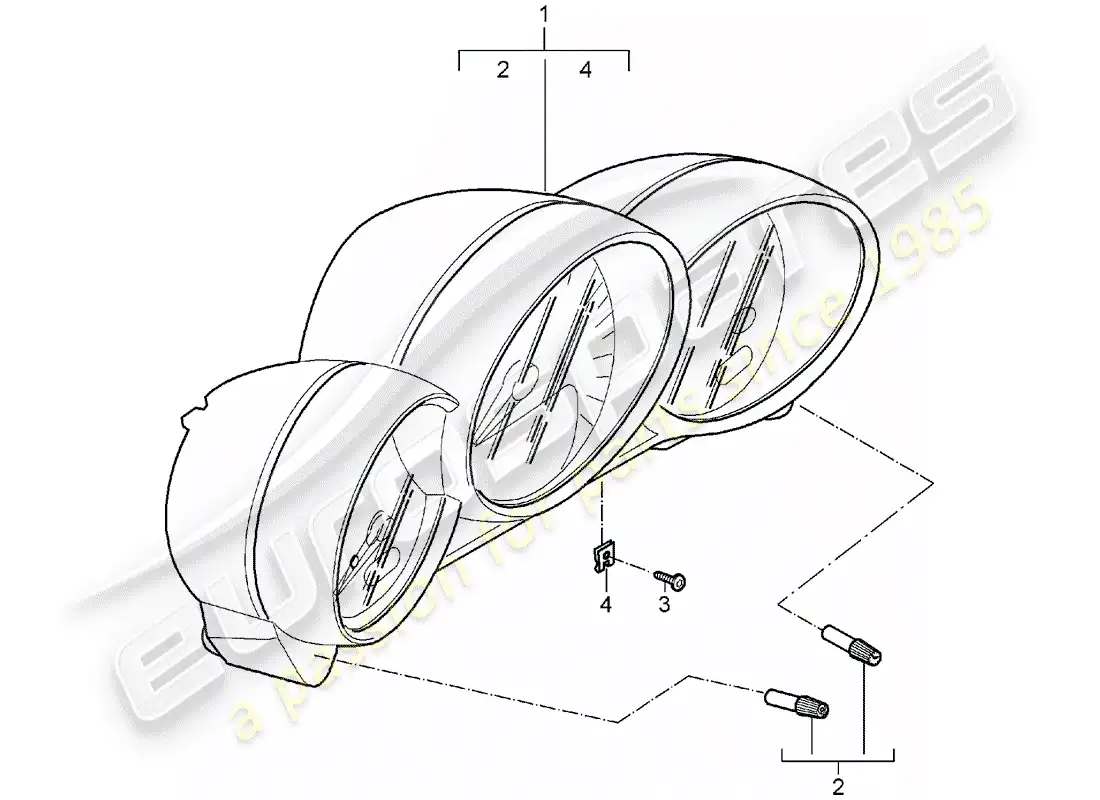 porsche 2006 (987 boxster) instruments diagrama de piezas