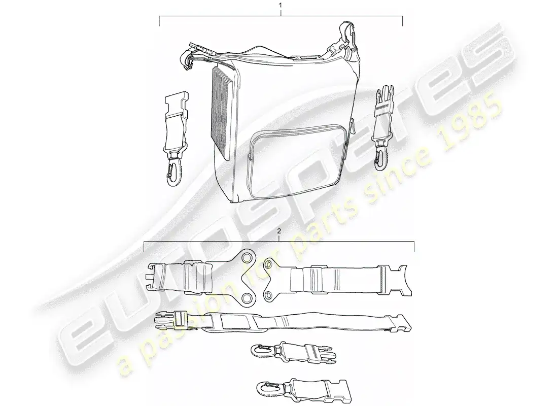 porsche 2017 (tequipment macan) bolsa de refrigeración diagrama de piezas