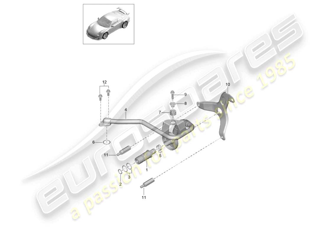 porsche 2021 (991-2 r/gt3/rs) diagrama de piezas del cigüeñal del motor (prensa de aceite/lubricación)