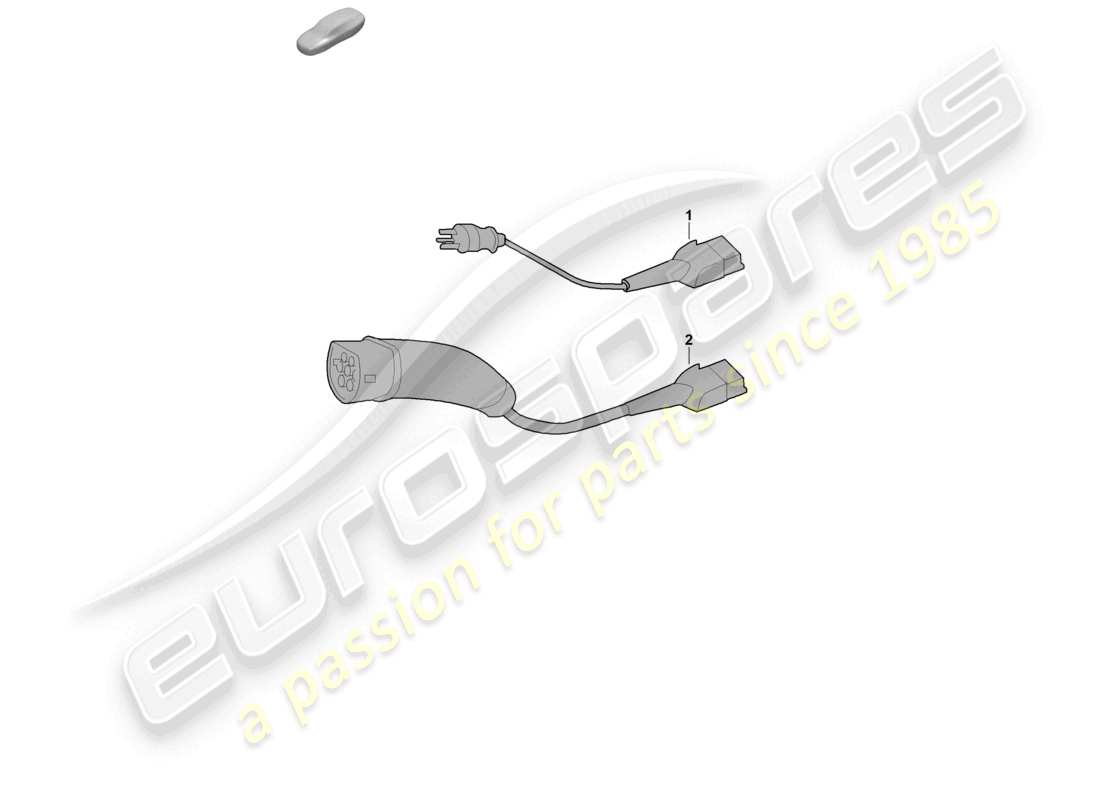 porsche 2024 (panamera 976) diagrama de piezas básico del cable de carga para toma de corriente