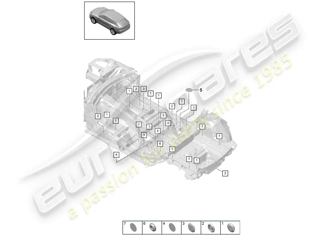 porsche 2020 (macan) enchufar diagrama de piezas